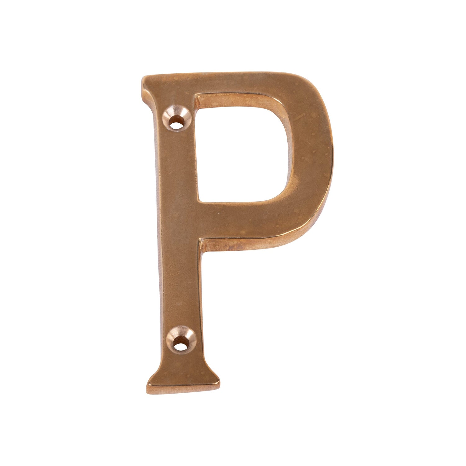 Messing Buchstabe 100 mm, poliertes Messing, zum Anschrauben, 100 g Gewicht - (Optional mit Zubehör)