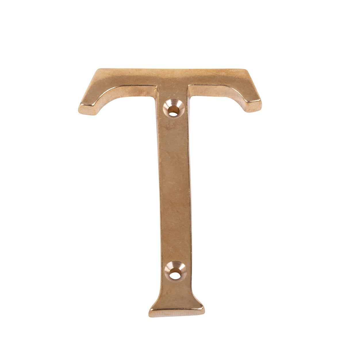 Brass letter 100 mm, polished brass, for screwing, 100 g weight - (Optional with accessories)