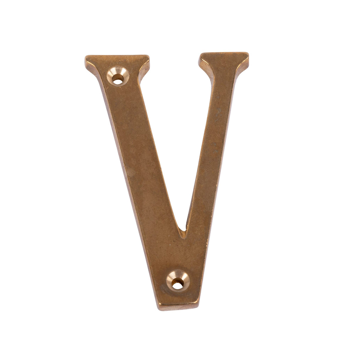 Brass letter 100 mm, polished brass, for screwing, 100 g weight - (Optional with accessories)
