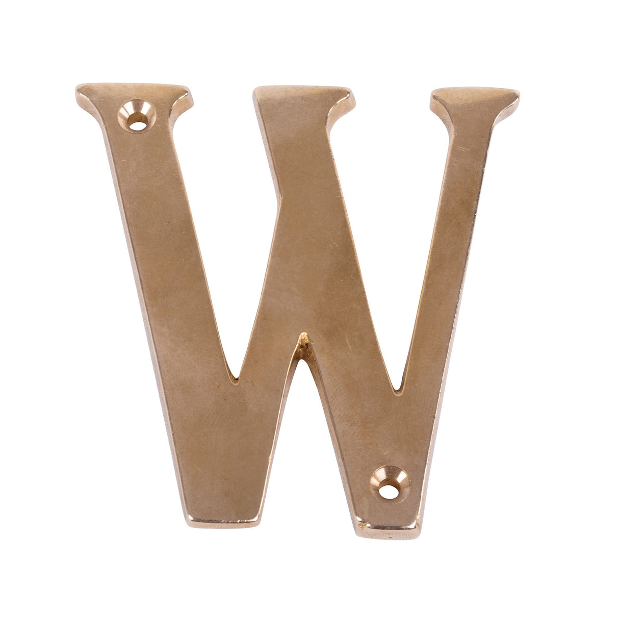Brass letter 100 mm, polished brass, for screwing, 100 g weight - (Optional with accessories)