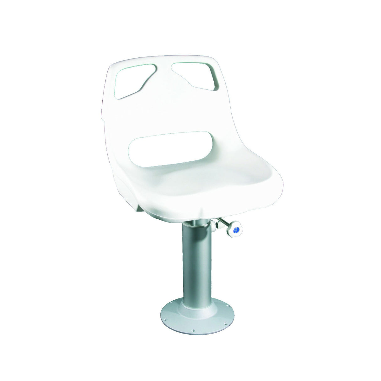 Steuersitz COMODORE Sitzfläche 51x50 cm stoßfestes Polyethylen, Bootsstuhl, Komfortabler Rückenlehne 42 cm