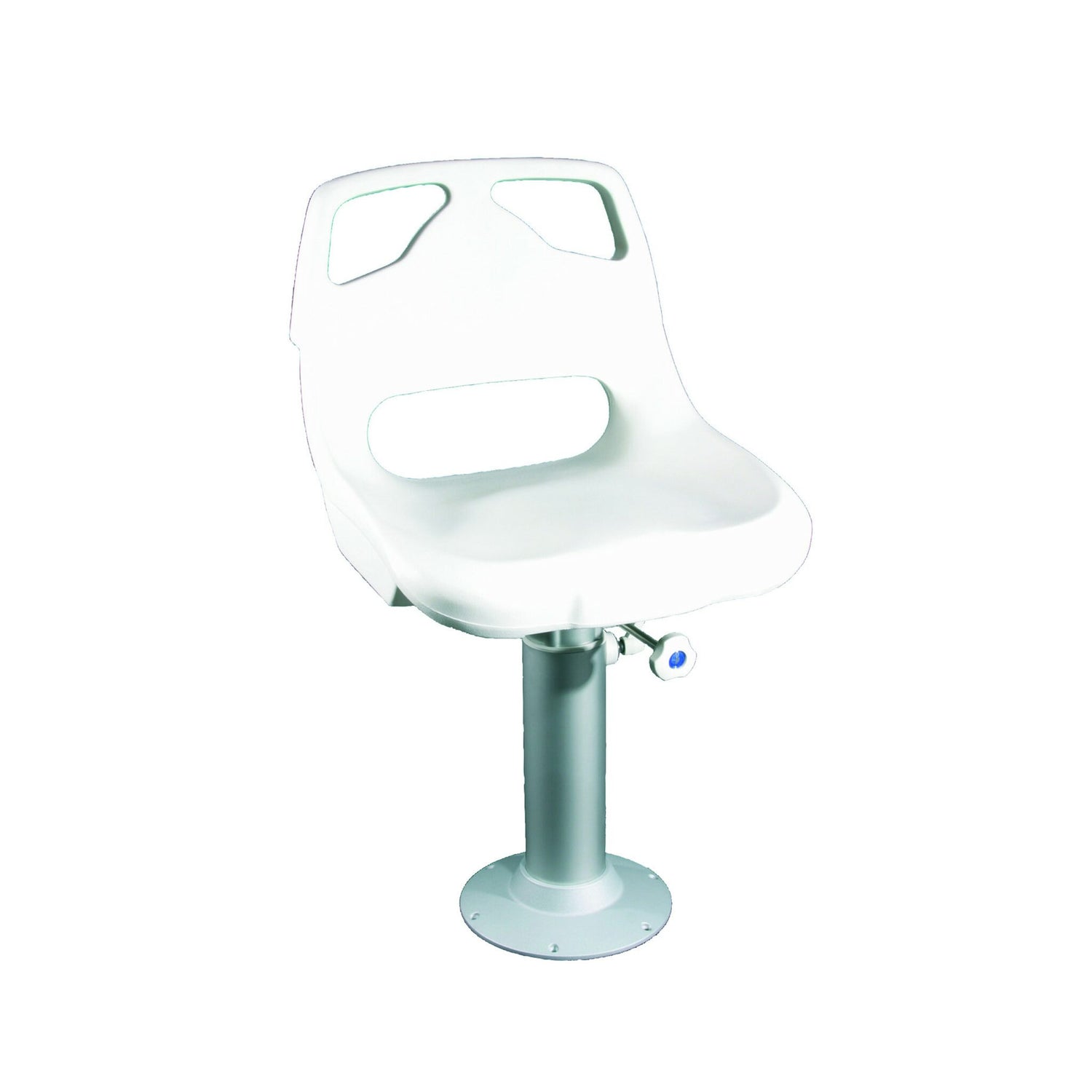 Steuersitz COMODORE Sitzfläche 51x50 cm stoßfestes Polyethylen, Bootsstuhl, Komfortabler Rückenlehne 42 cm