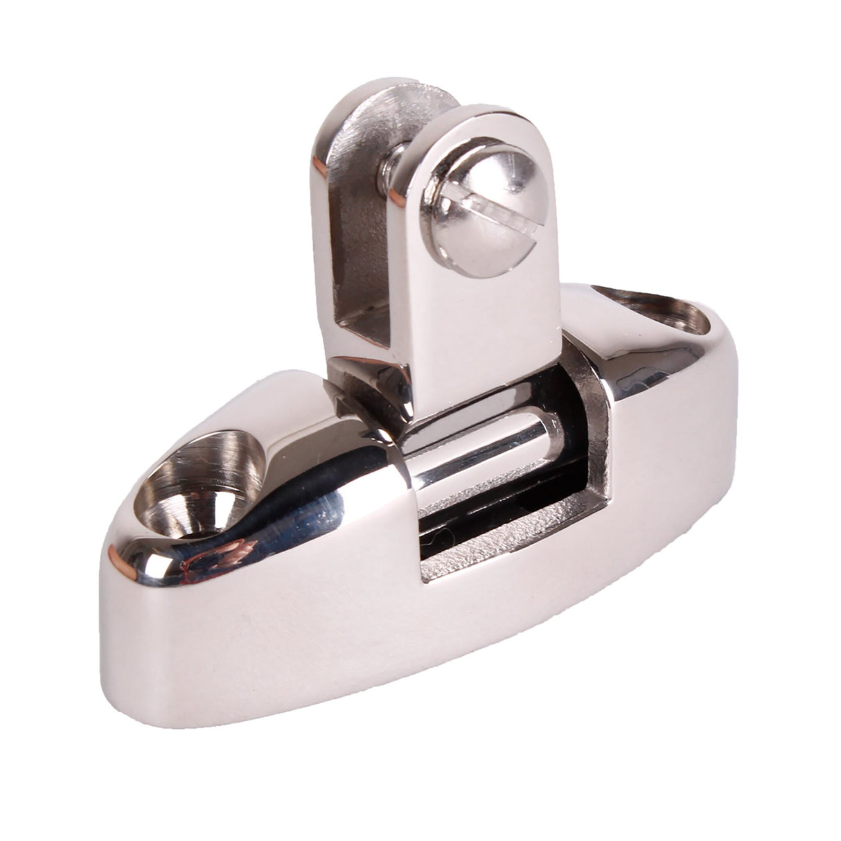 Folding deck fitting made of stainless steel AISI 316, foldable fork, robust and durable