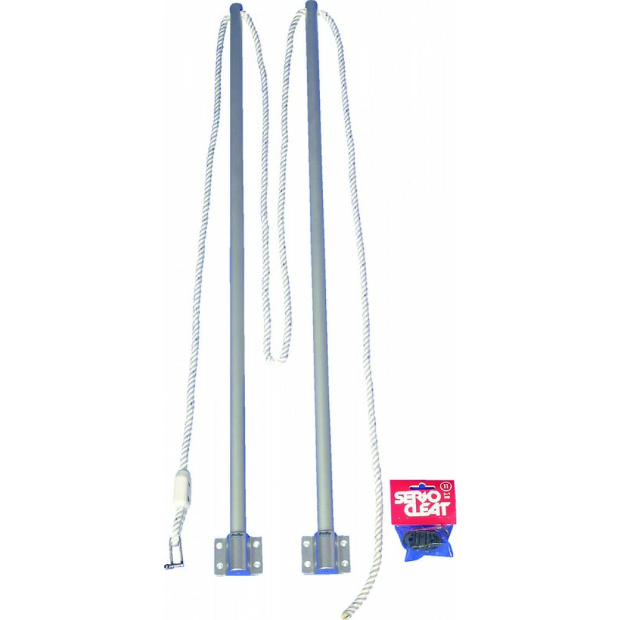 Handlauf Aluminium Gangway Relingstützen 70 cm Ø 25 mm Tauwerk-Handlauf USP