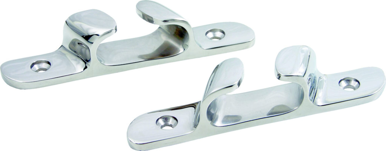 Lippklampe gebogen - 2er Set - Edelstahl, langlebig, schräger Einlauf - 115 - 150 mm