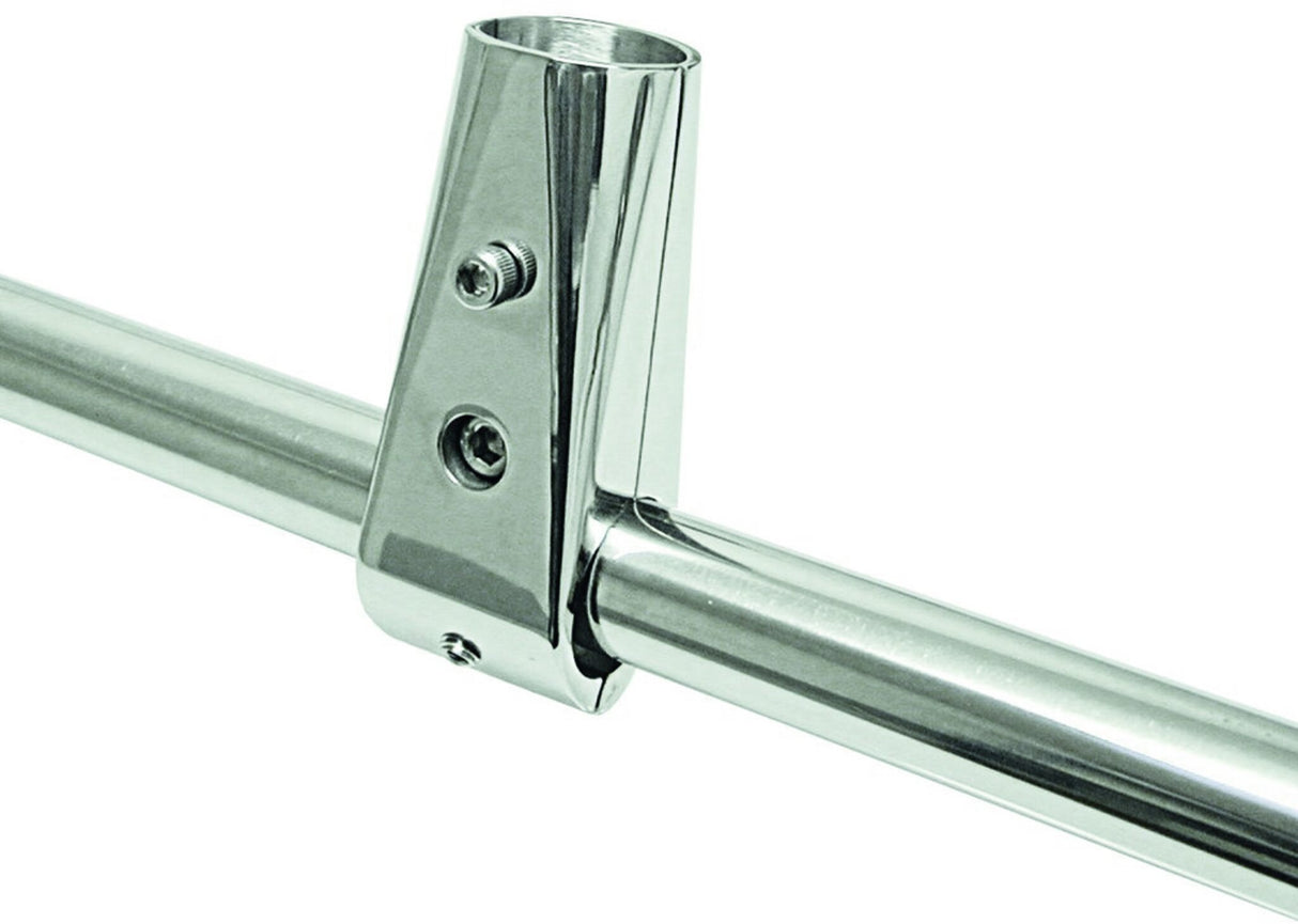Flaggenstockhalter Edelstahl 25 mm Relingsmontage, Fahnenstab-Halterung, inklusive Adapter 22 mm