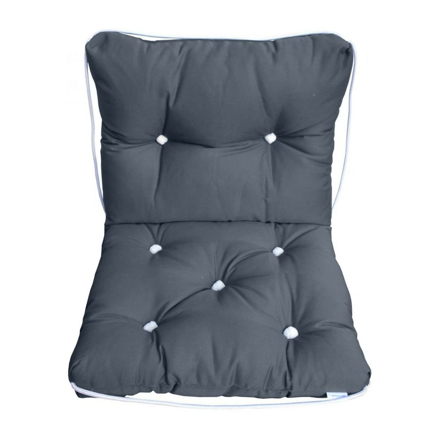 awn Kapok-Kissen 45 x 76 cm – Wasserabweisend, leicht, ideal als Sitz- und Rückenkissen für Boote - rot, bordeaux-rot, hellgrau, grau, weiß, dunkelblau, blau, dunkelgrün, navy-weiß