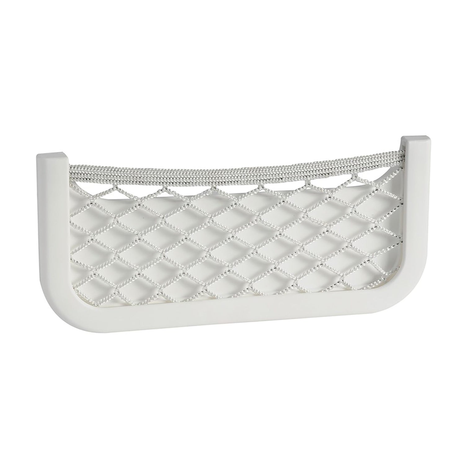 Staunetz Rahmen aus weißem ABS, elastisches Nylonnetz, selbstklebendes Rückenteil - 250x115x10 - 360x160x30 mm