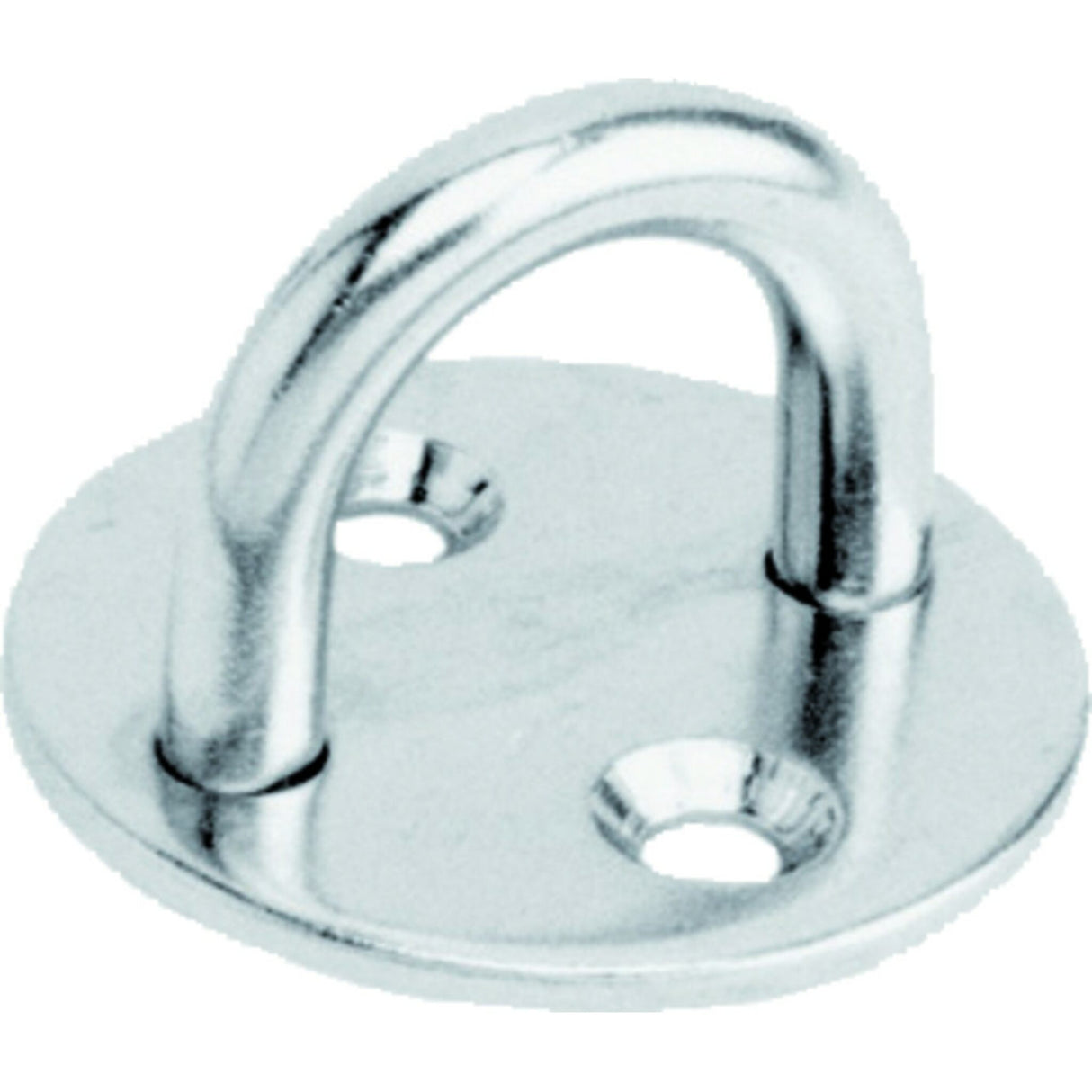 Augplatte Rund Edelstahl A2 AISI 304, Deckauge, 2-Loch-Montage