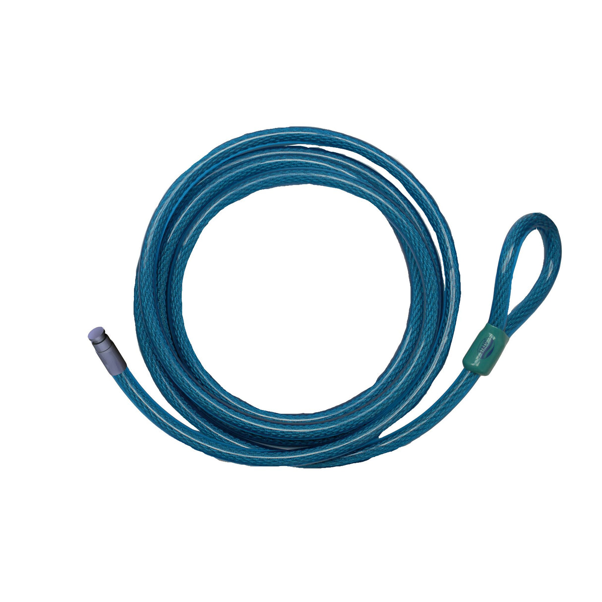 STAZO Sicherungsseil 20 mm PVC-ummantelt, Stahlseil Diebstahlschutz, 2,5 m Länge