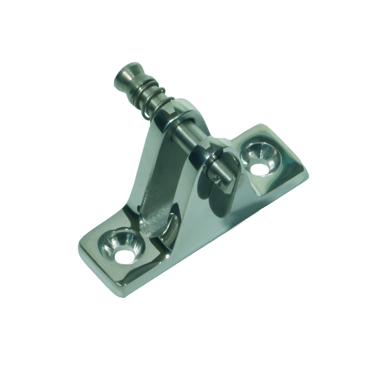 Folding top lower part made of stainless steel AISI 316, stainless steel folding top, with straight base plate and folding nose bolt