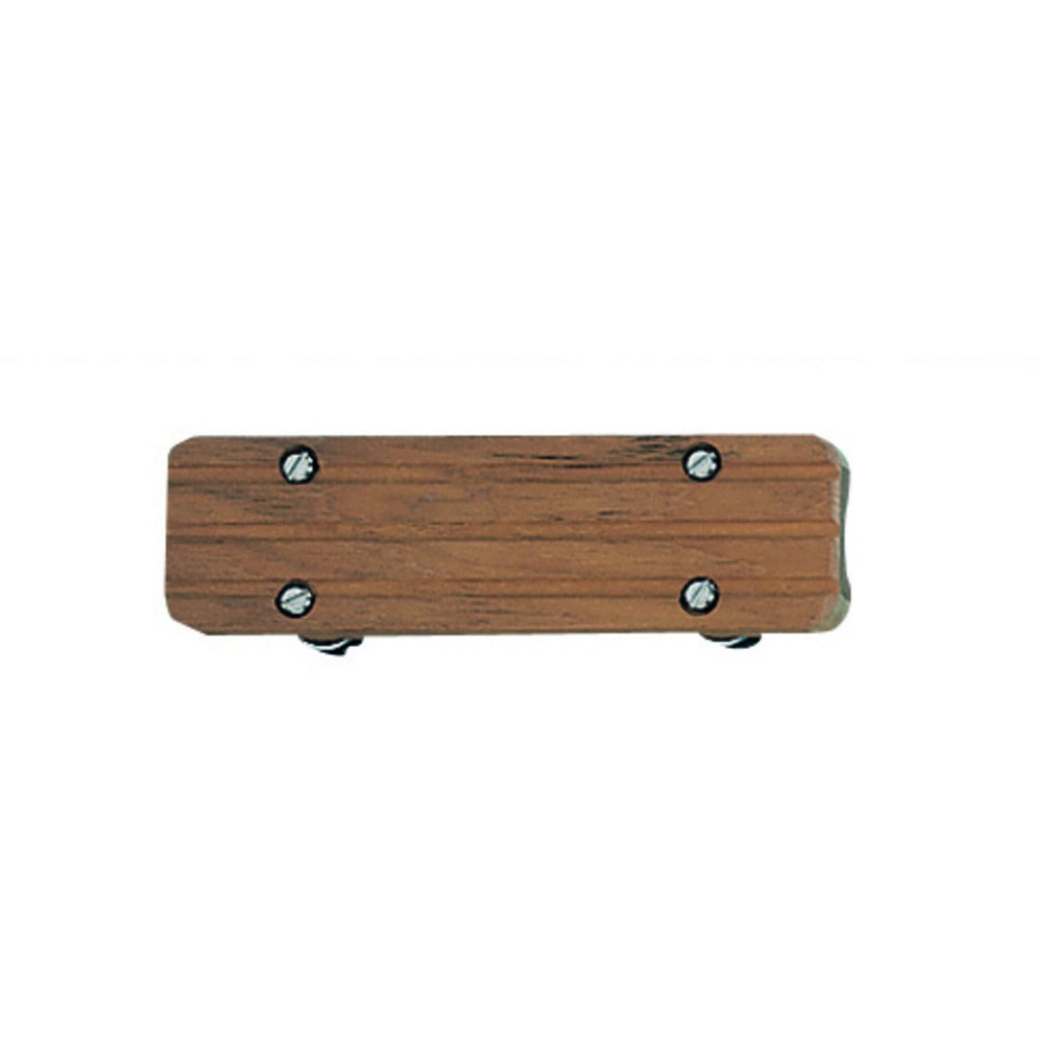 Stufe Teak Badeleiter Rundrohrstufen mit 2 Doppelschellen, Trittstufe, nachträgliche Montage auf 19-30 mm Rohr
