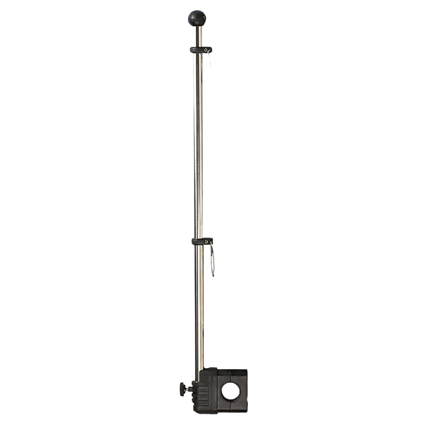 Flaggenstock Edelstahl Ø 13 mm, Flaggenmast, höhenverstellbar Nylonhalter USP