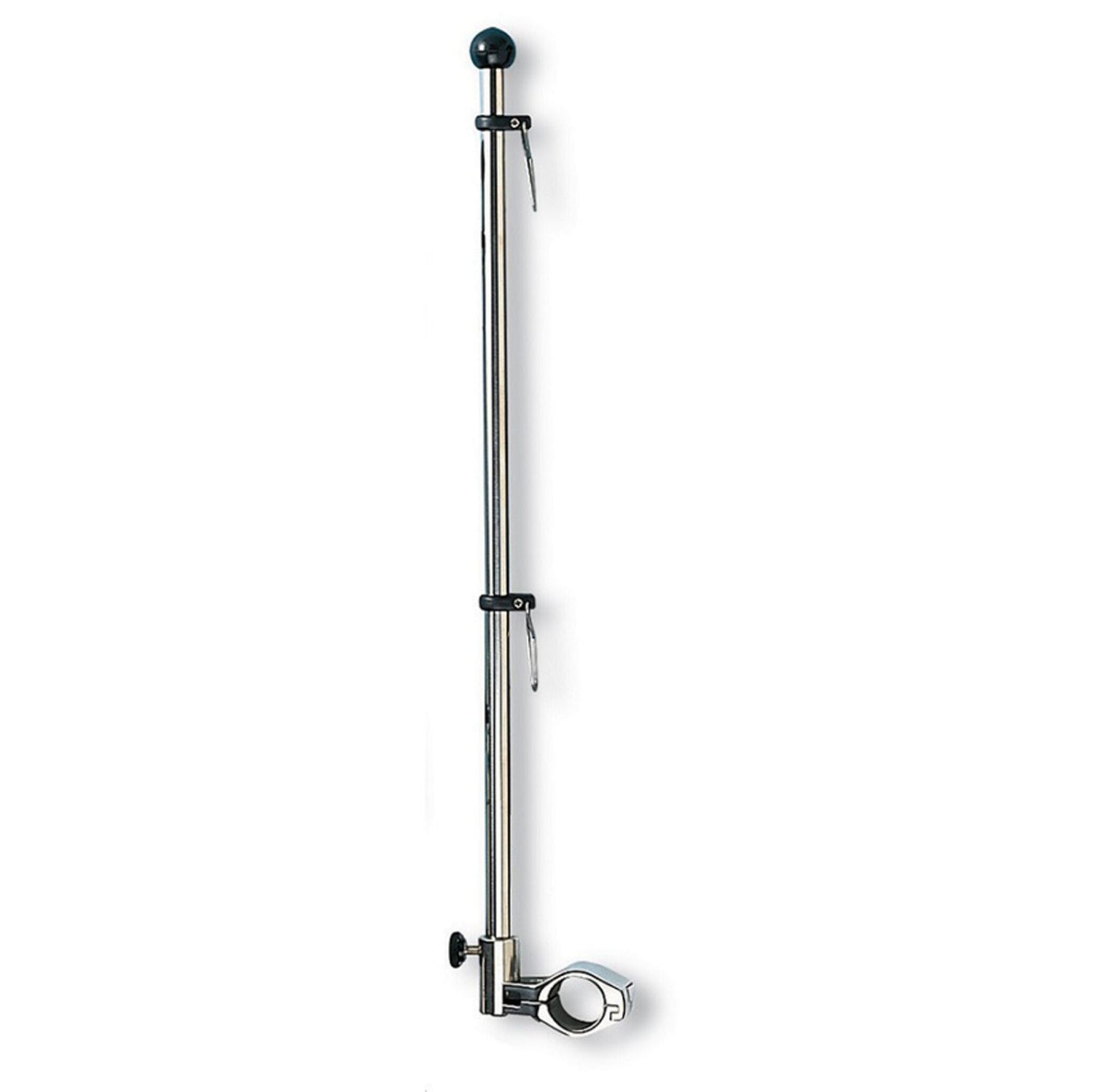 Flaggenstock Edelstahl höhenverstellbar, Relinghalterung, robust und flexibel