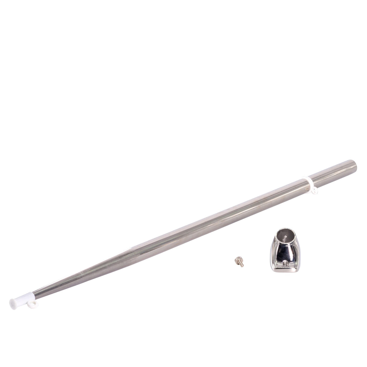awn Edelstahl-Flaggenstock mit verstellbaren Halteösen, polierter Edelstahl, ideal für Decksmontage - 400 - 800 mm