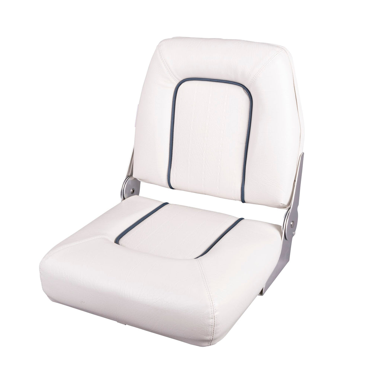 SPRINGFIELD Motorbootsitz COACH, klappbarer Einzelsitz mit dicken Kissen, hochwertiger Steuerstuhl aus Vinyl, robustes Design mit Aluminium-Scharnieren - blau oder weiß