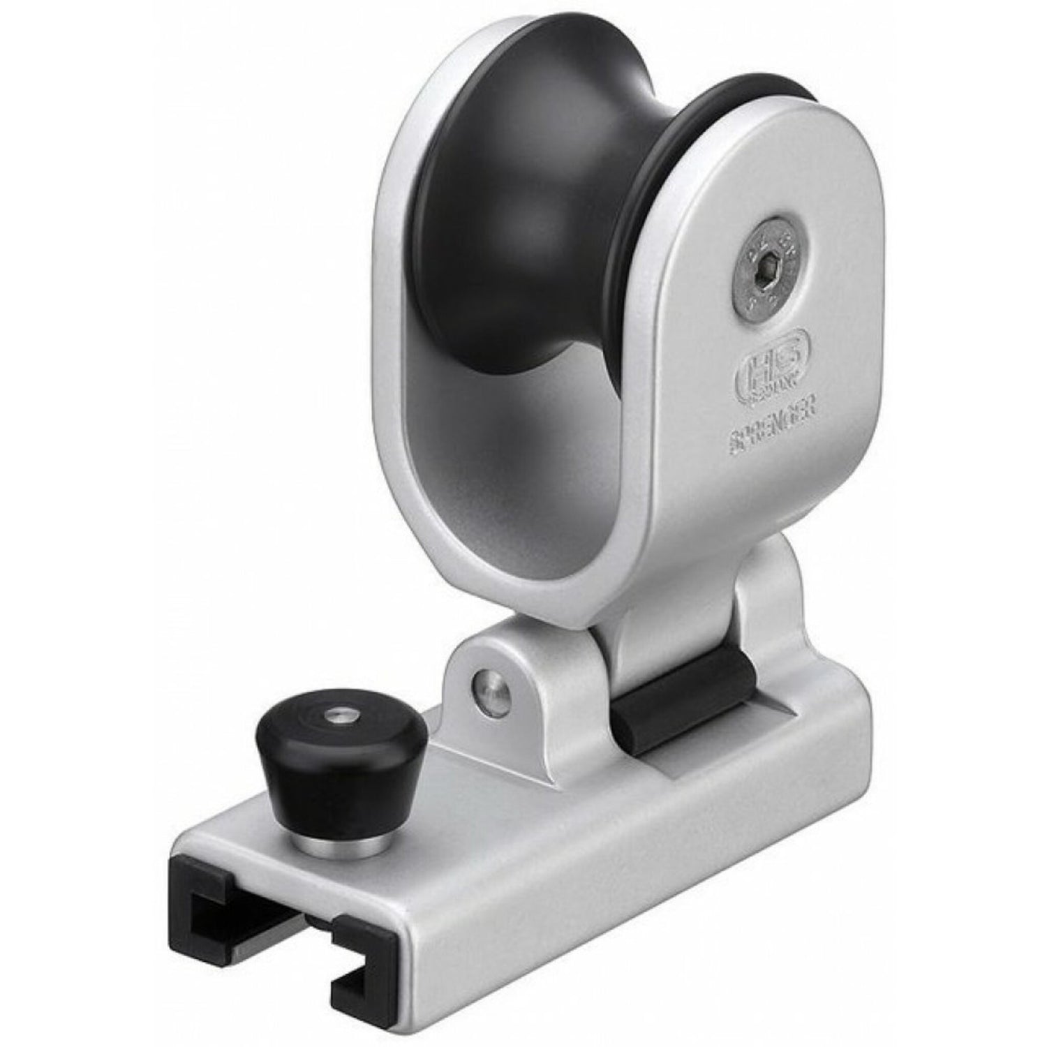 Sprenger Schlitten mit Rolle und Rasterstift, Genua-Schlitten, seewasserbeständiges Aluminium für Schiene 20 x 3 mm