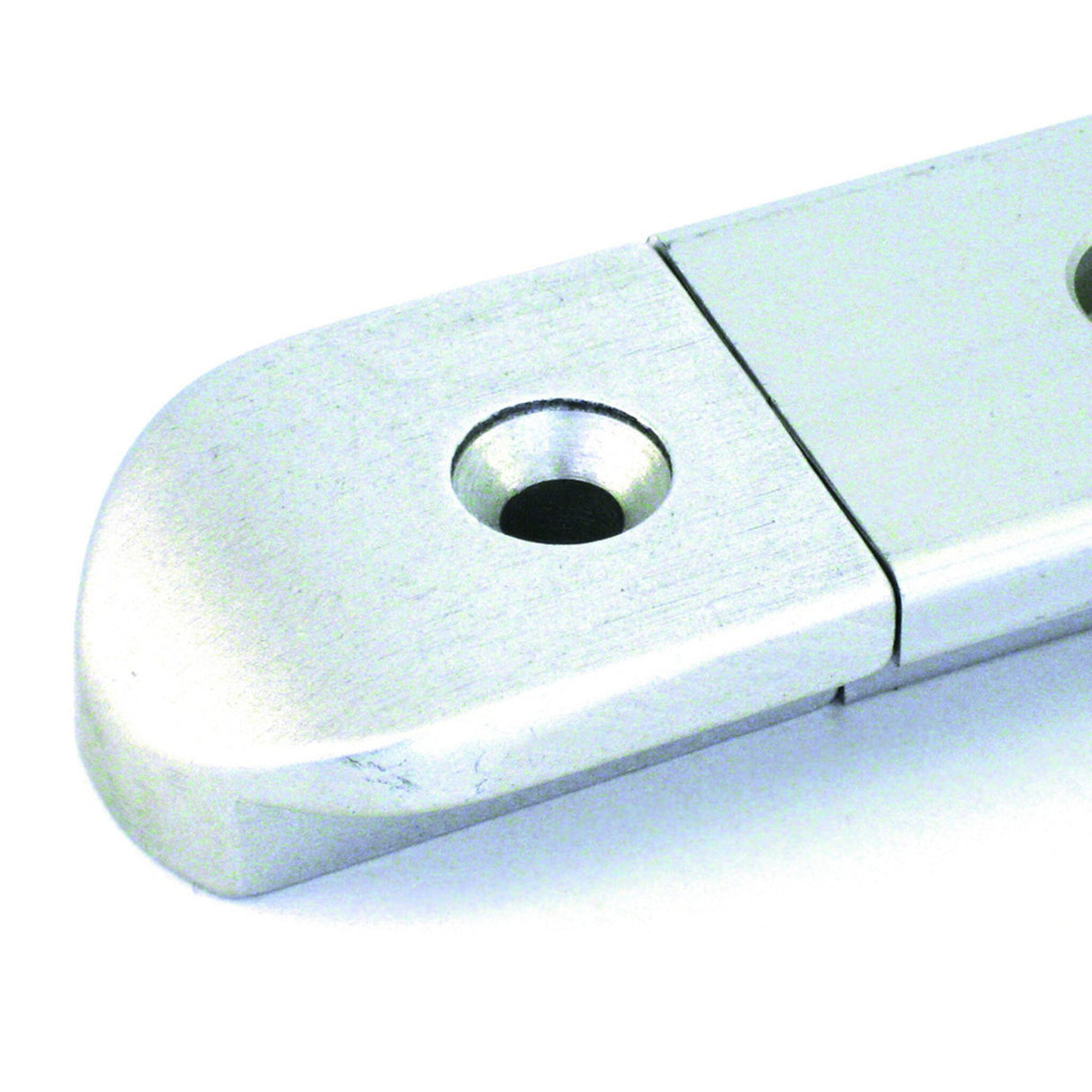Pfeiffer Genuaschienen-Endstück mit Einführung, Aluminium silber, mit Einführungsöffnung - 32x4 - 32x6 mm
