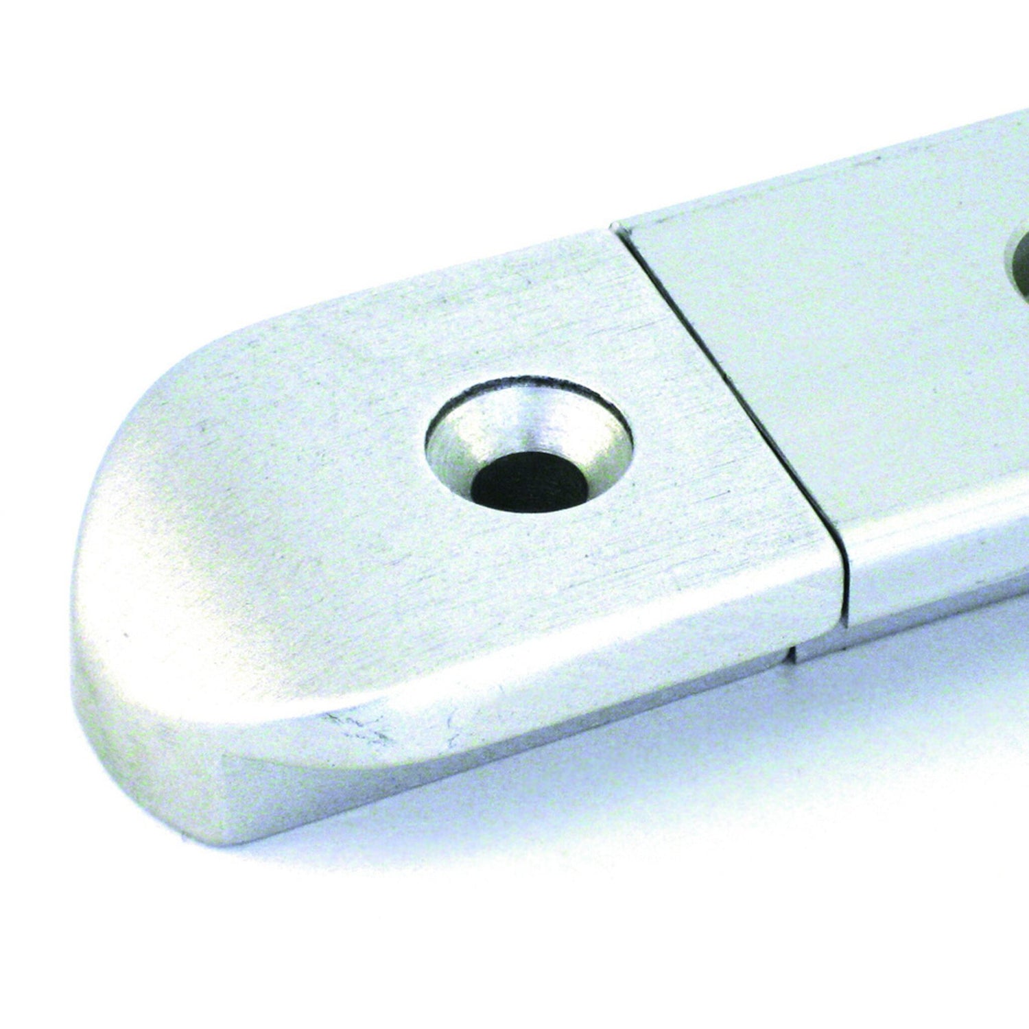 Pfeiffer Genuaschienen-Endstück mit Einführung, Aluminium silber, mit Einführungsöffnung - 32x4 - 32x6 mm