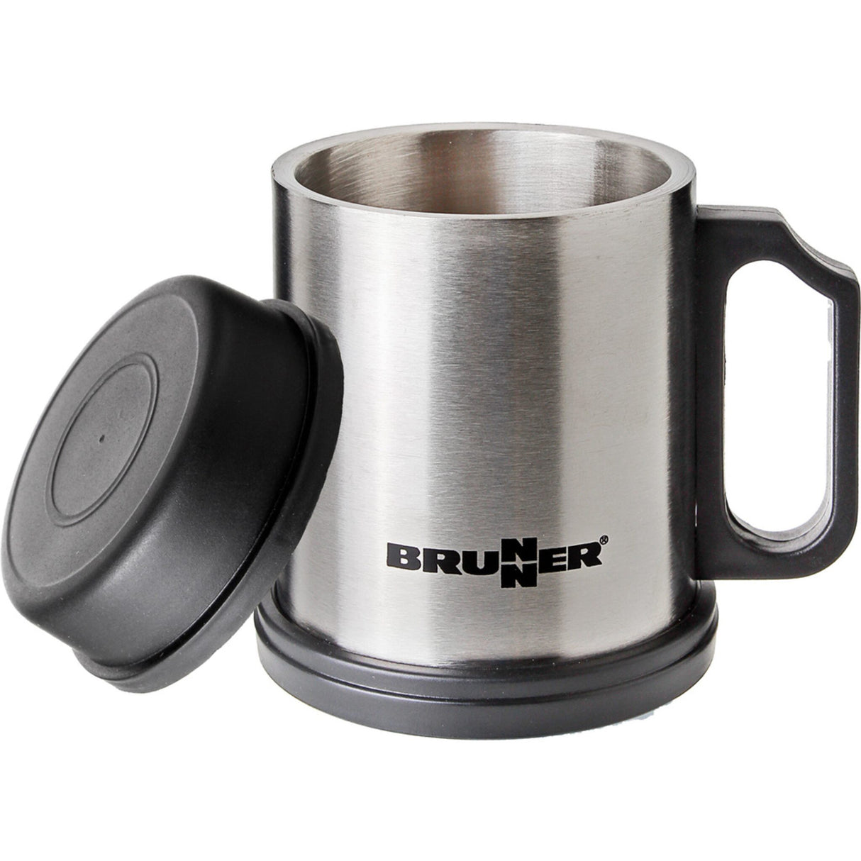 Doppelwandiger Edelstahl-Isolierbecher 0,35L, Thermobecher, Rutschfester Griff für drinnen und draußen