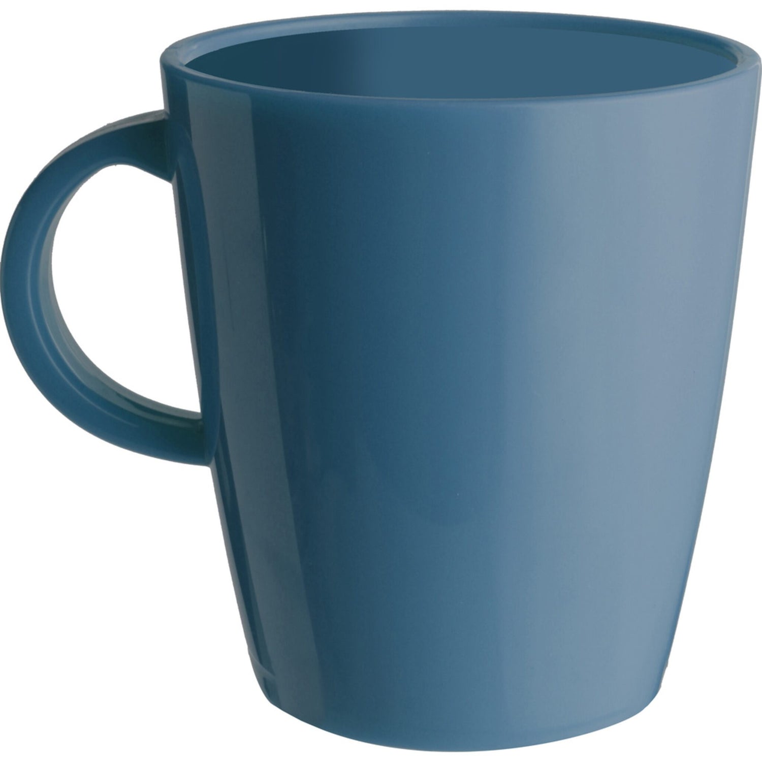 Brunner Henkelbecher Melamin, bruchsicherer Kaffeebecher, spülmaschinenfest und lebensmittelecht, blau