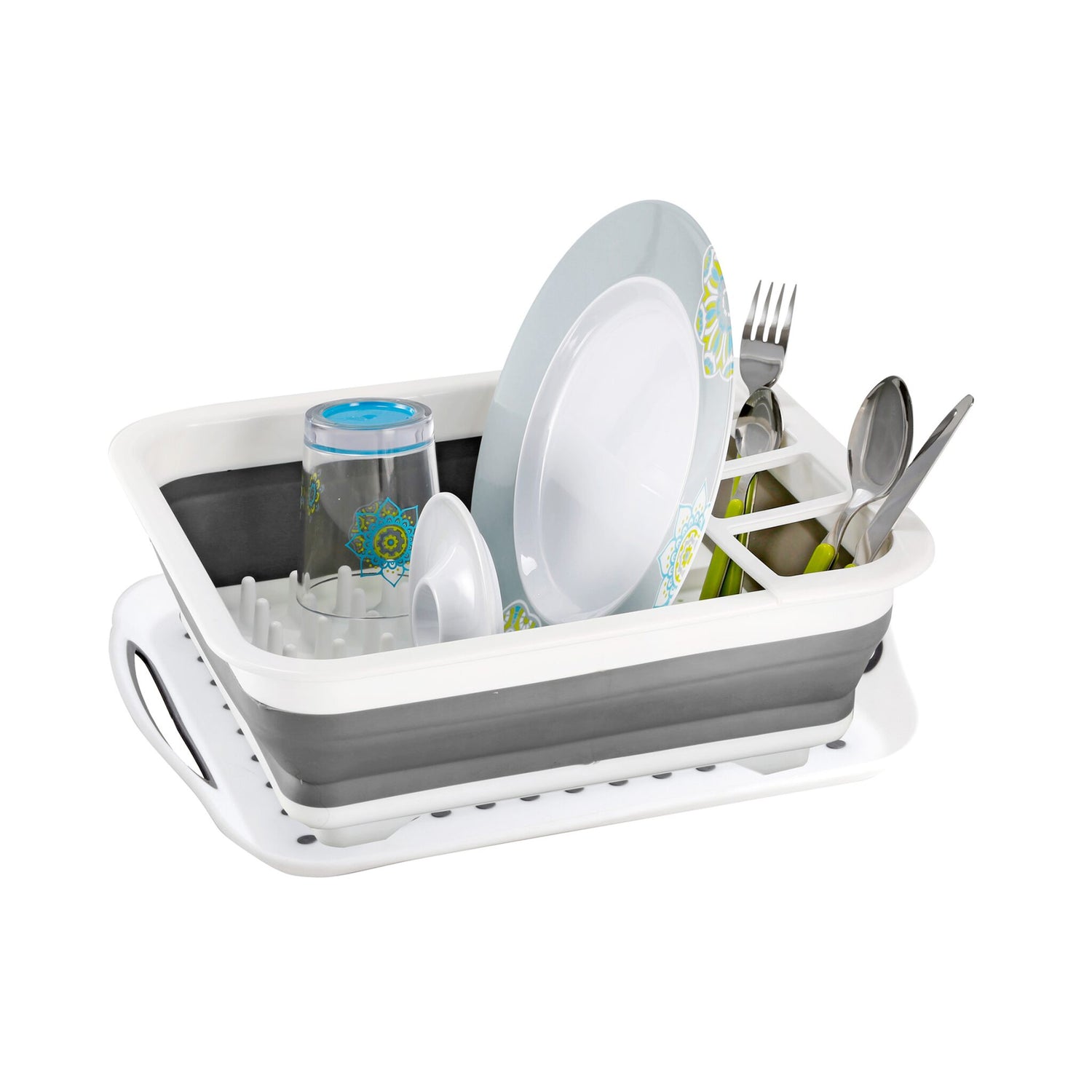 Brunner Geschirrabtropfer faltbar, Abtropfgestell, platzsparend gummiert
