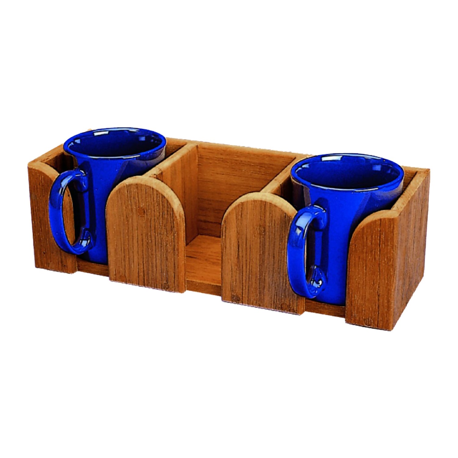 ARC Becherhalter 3-fach Teakholz, Tassenhalter, platzsparend