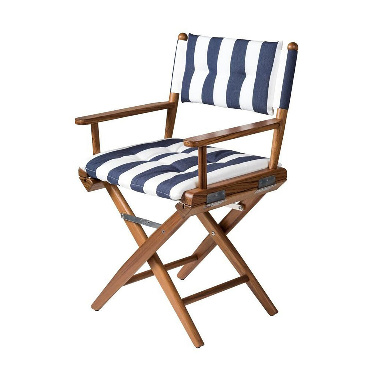 ARC boat chair DeLuxe teak folding, ship chair, elegant design with seat cushion