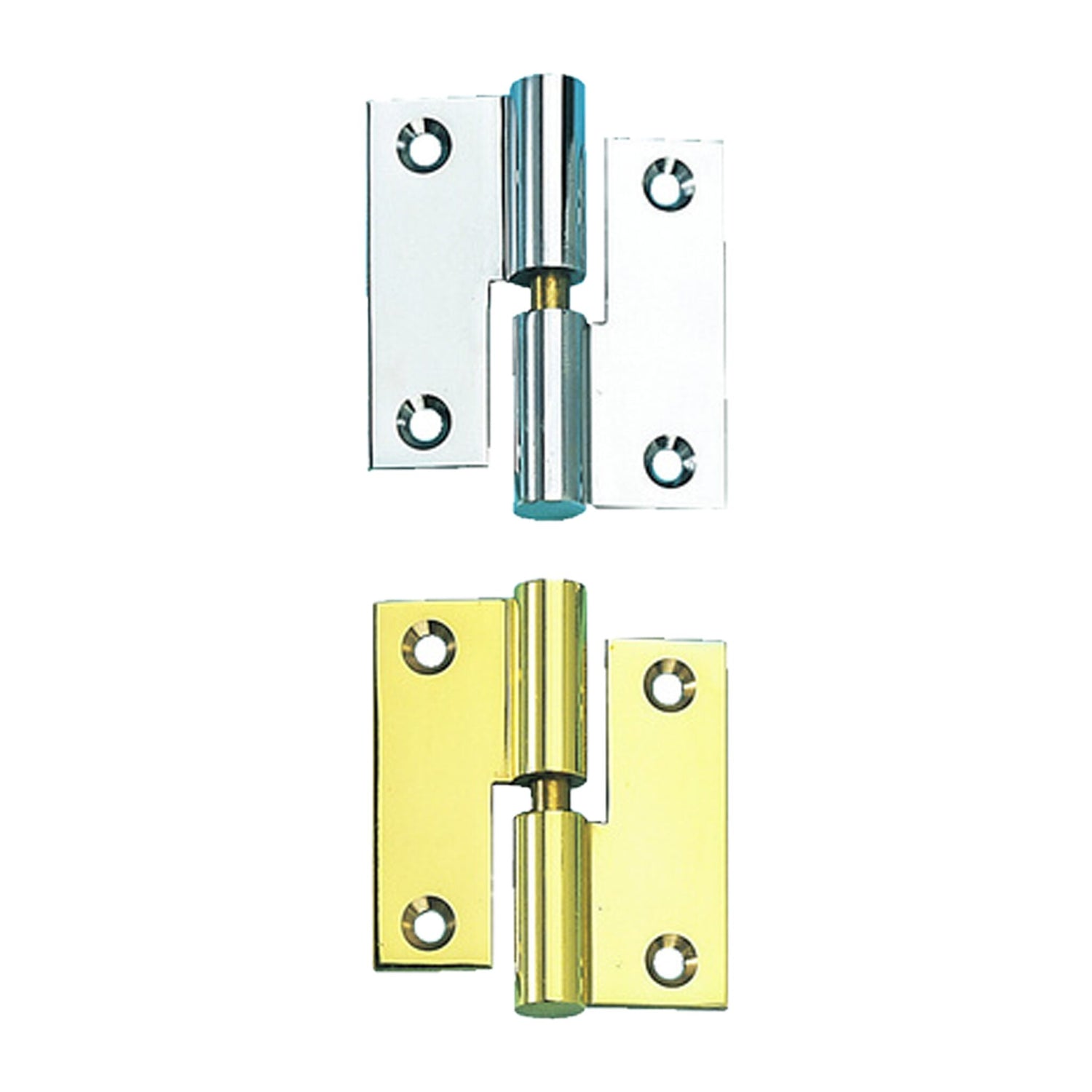 Möbelband gerade, Messingprofil gebohrt und gefräst, Möbelbeschlag mit Messingstift - 40 - 60 mm