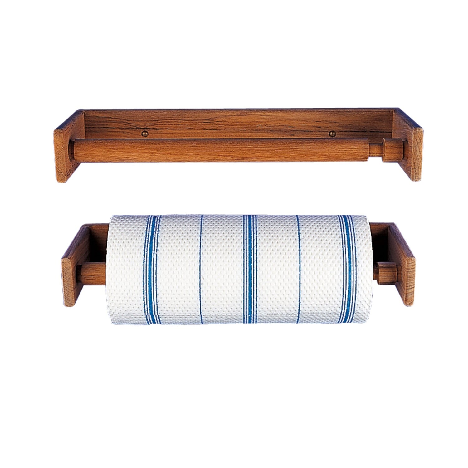 ARC Küchenrollenhalter aus Teak, langlebiger Küchenaccessoire, für Home und Gastronomie - 31,5 - 33 cm (Optional mit Zubehör)