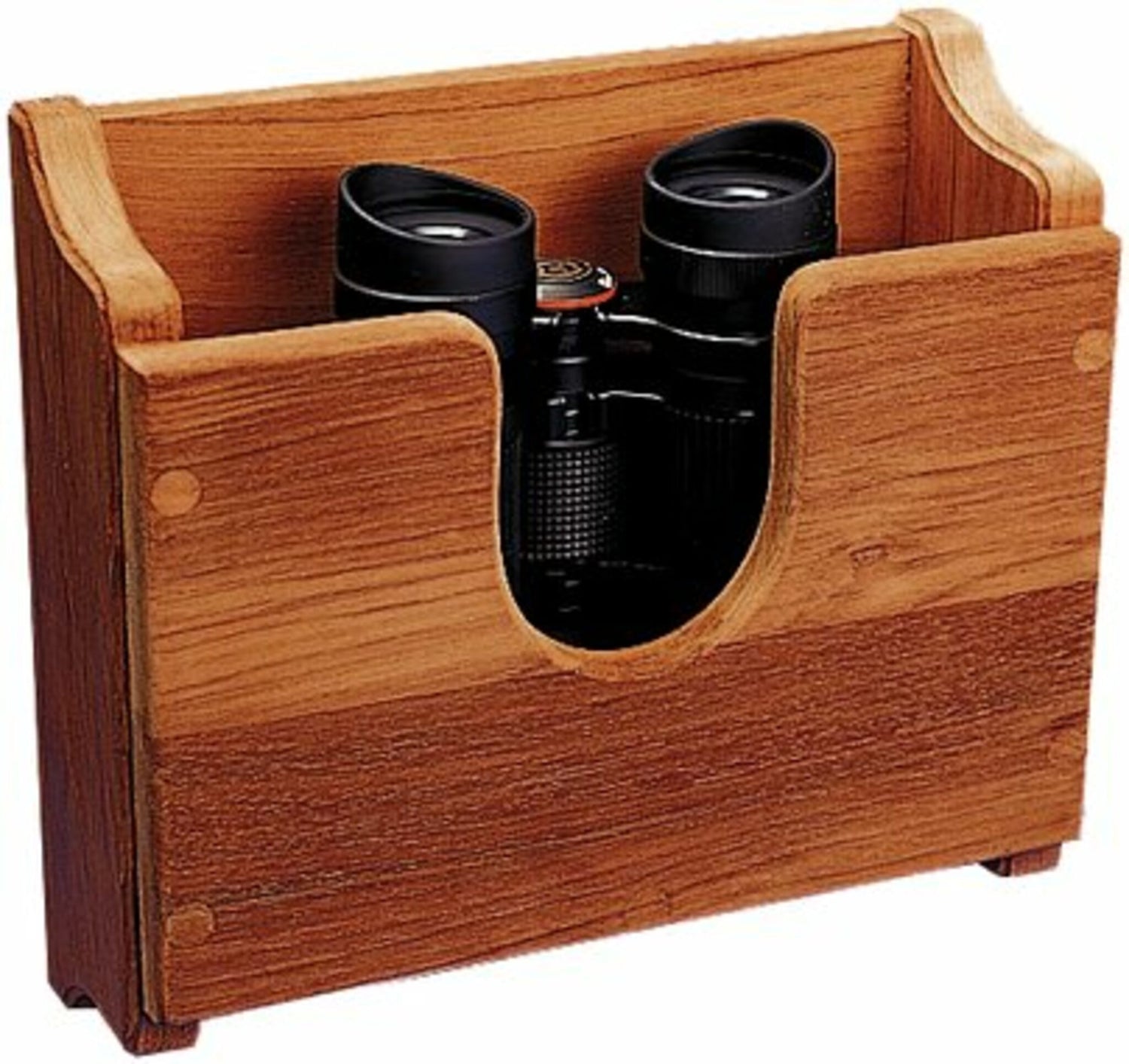 ARC Teak-Fernglashalterung aus Teakholz, Halterung für Ferngläser bis 10 x 50 cm, robust und wetterbeständig