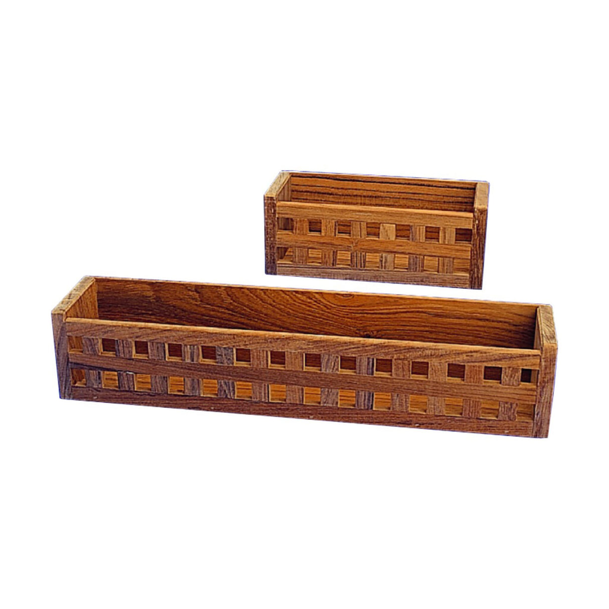 ARC Wandbord Teakholz mit Gräting, Wandregal, einfache Wandmontage für Aufbewahrung - 25 - 50 cm