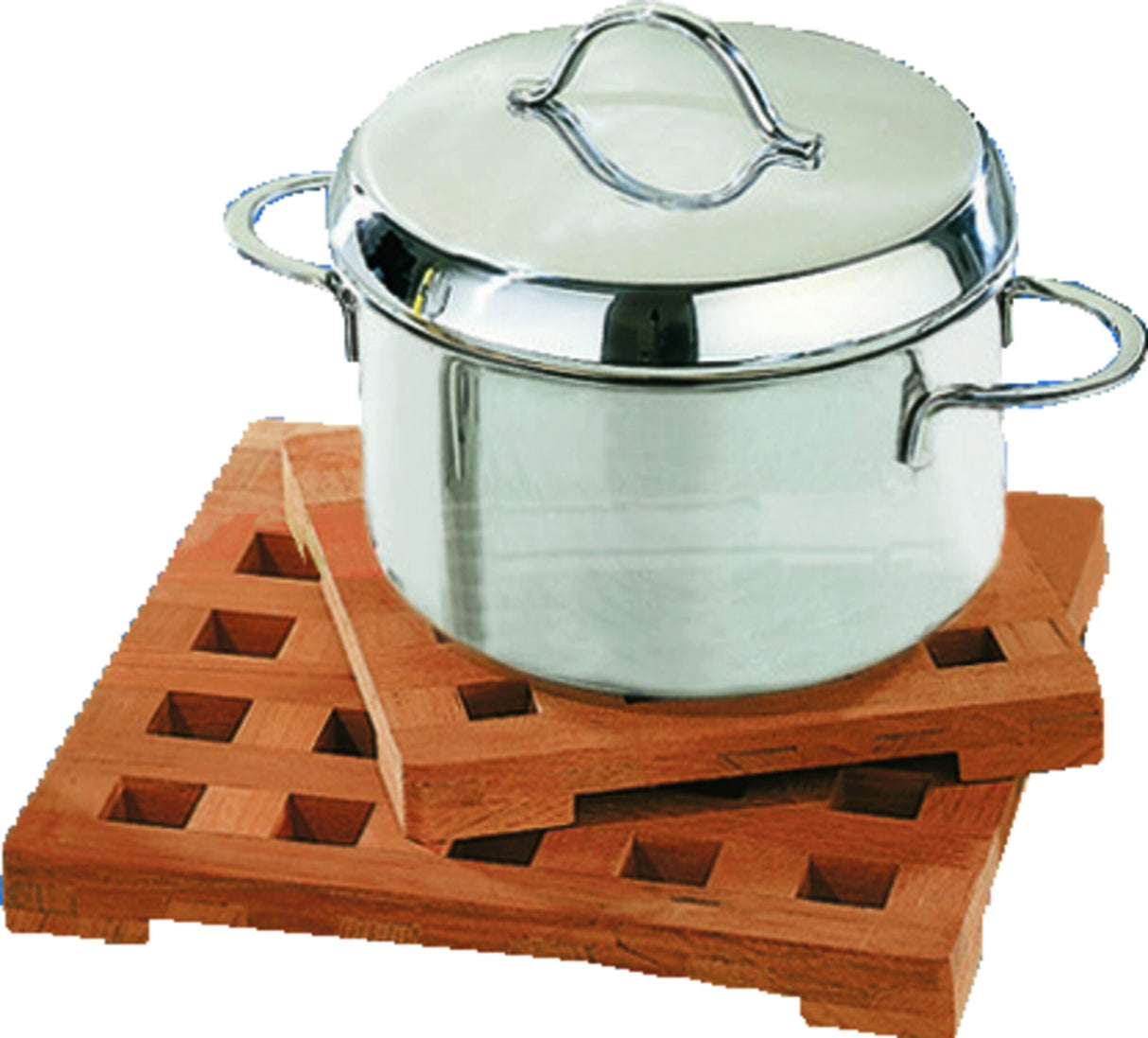 ARC Topfuntersetzer aus Teak, Holzuntersetzer, rutschfest und hitzebeständig - 15 - 20 cm