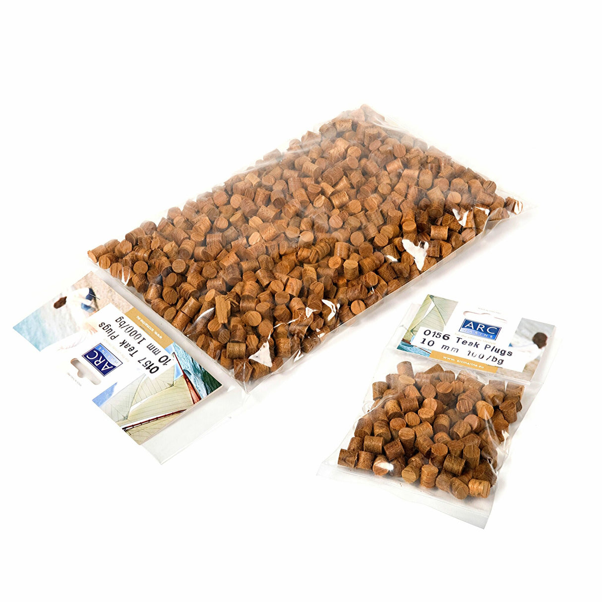 ARC Teak-Pfropfen Teakholz Reparaturpfropfen für Decks und Fußböden, 100 Stück - 8 - 12 mm