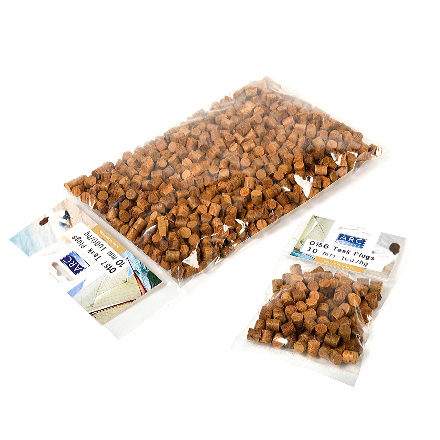 ARC Teak-Pfropfen Teakholz Reparaturpfropfen für Decks und Fußböden, 100 Stück - 8 - 12 mm