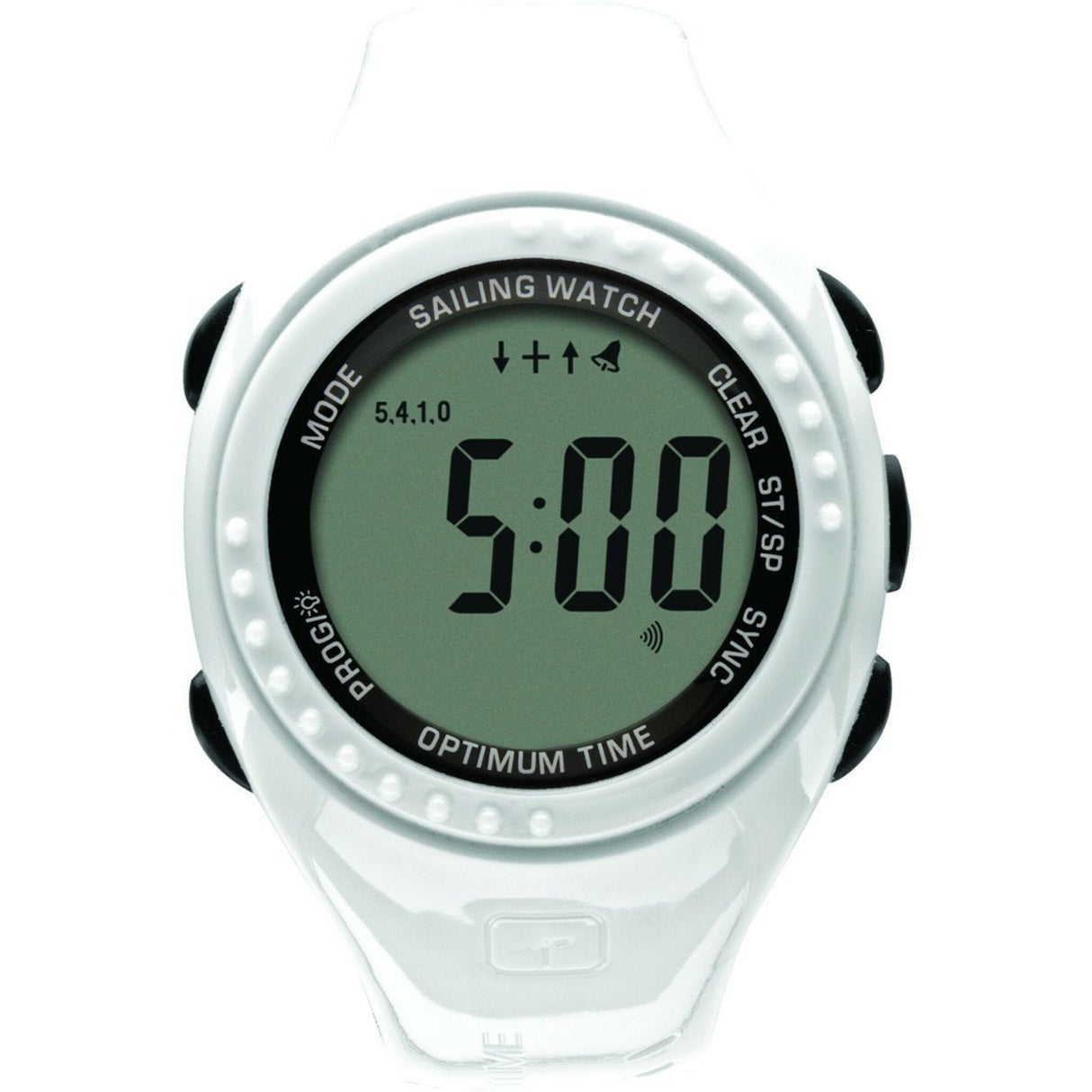 Optimum Segleruhr wasserdicht programmierbarer Regatta-Timer, Countdown-Uhr, Elektrolumineszenz-Hintergrundbeleuchtung USP: ideal für Regattasegler weiß