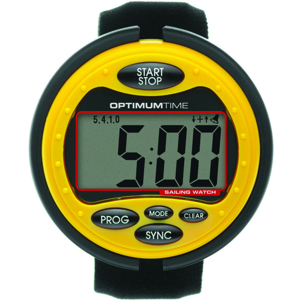 Optimum Segleruhr robuste Regatta-Timer Uhr gelb, wasserdicht bis 50m