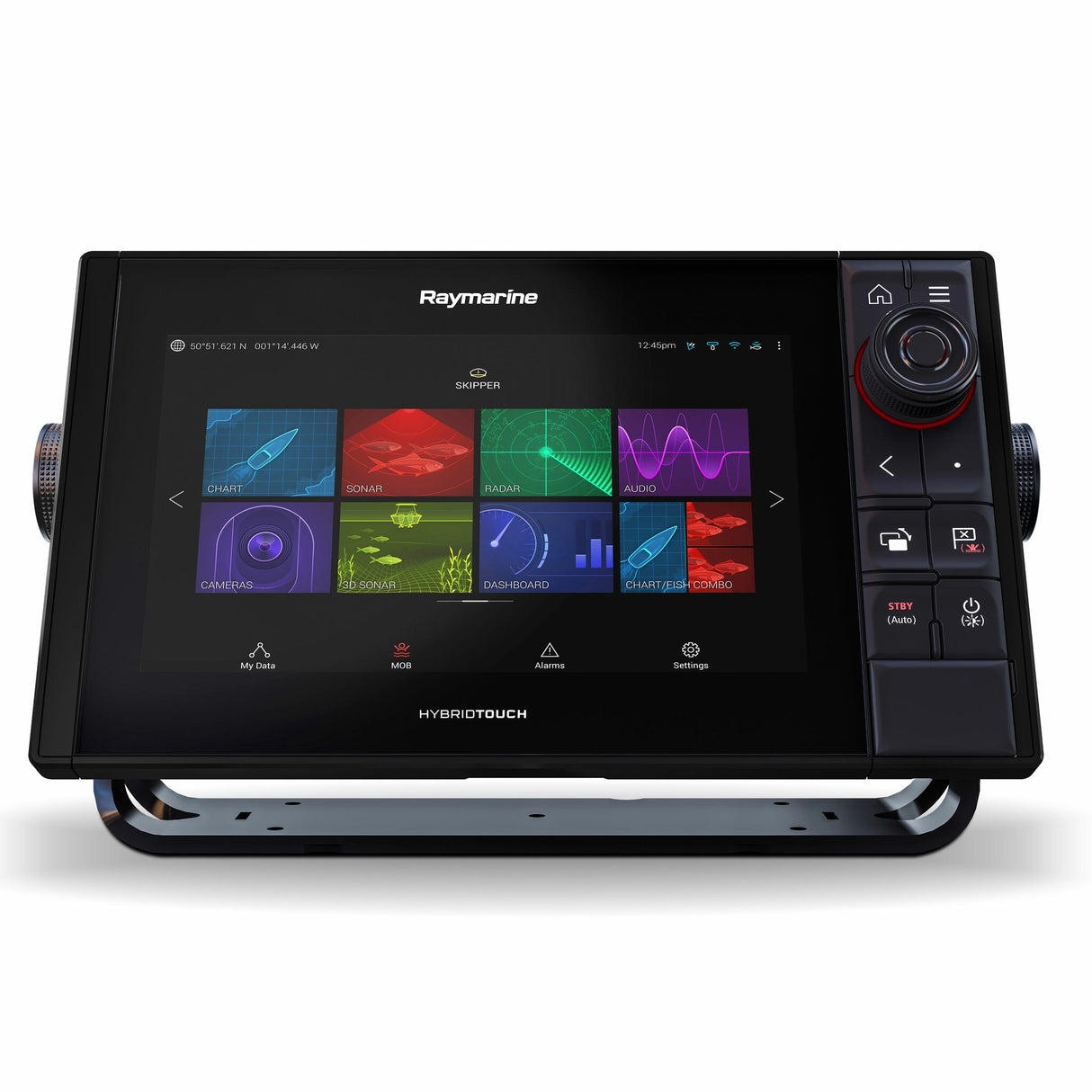Raymarine Multifunktions-Navigationssystem 9 Zoll, 3D-Sonar-Display, Hybrid-Touch GPS, ultra-schneller Quad-Core-Prozessor, All-in-One-Display USP