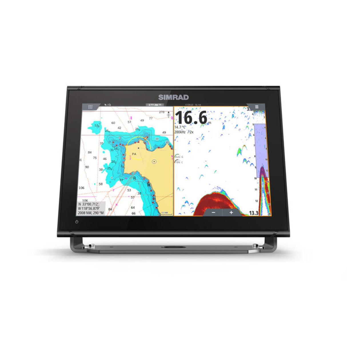 Simrad Kartenplotter 12 Zoll GO12 XSE, GPS-Navigationsgerät, hochauflösender Touchscreen