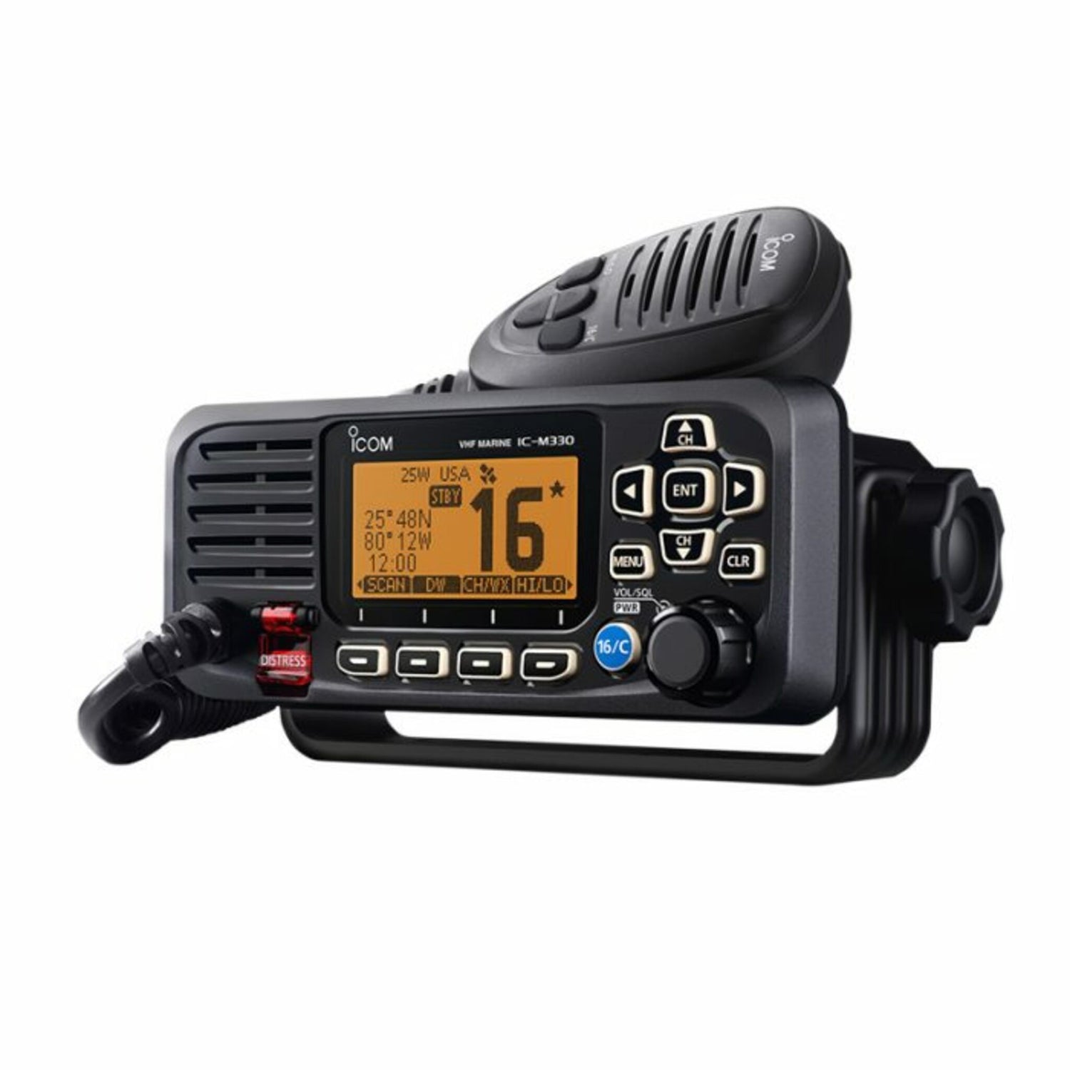 ICOM UKW Marine-Einbaufunkgerät GPS-Antenne, Seefunkgerät, integriertes GPS und Aqua Quake Funktion