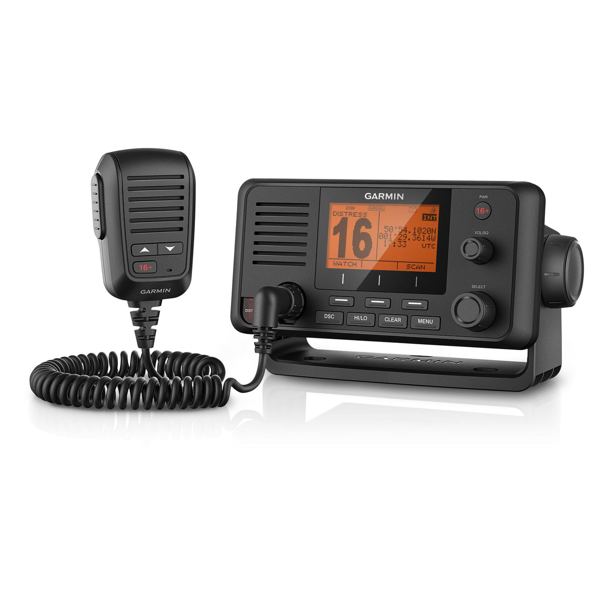 GARMIN Seefunkgerät VHF 215i AIS, Fest montiert, Plug-and-Play-Installation, Integriertes GPS, 25 Watt, Vorprogrammierte internationale Kanäle, Maritime Kommunikationssystem