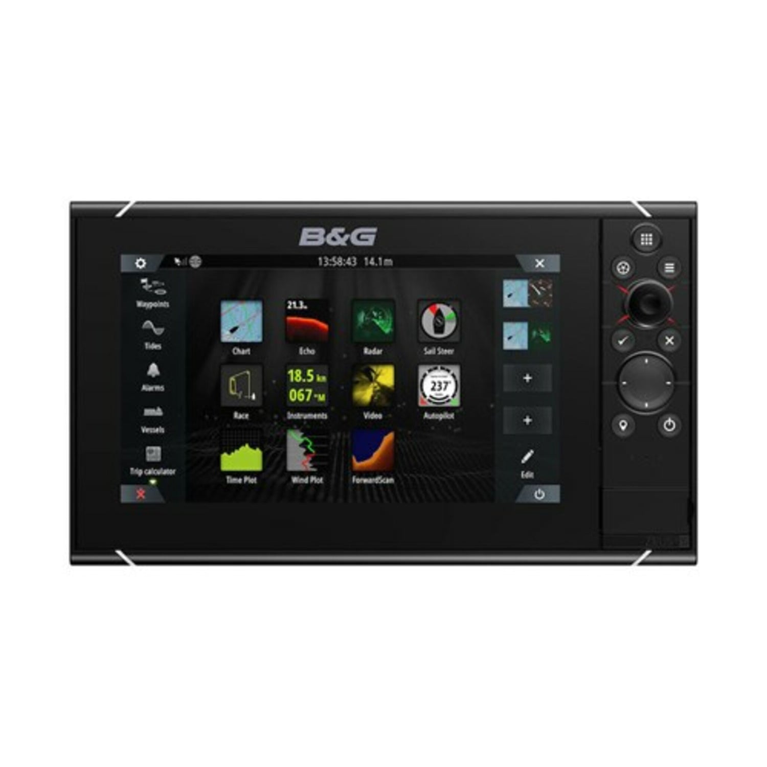 B&G Kartenplotter ZEUS3S 9 MFD ultrahelles SolarMAX HD Display, Navigationsgerät, integrierte Konnektivität für Segler