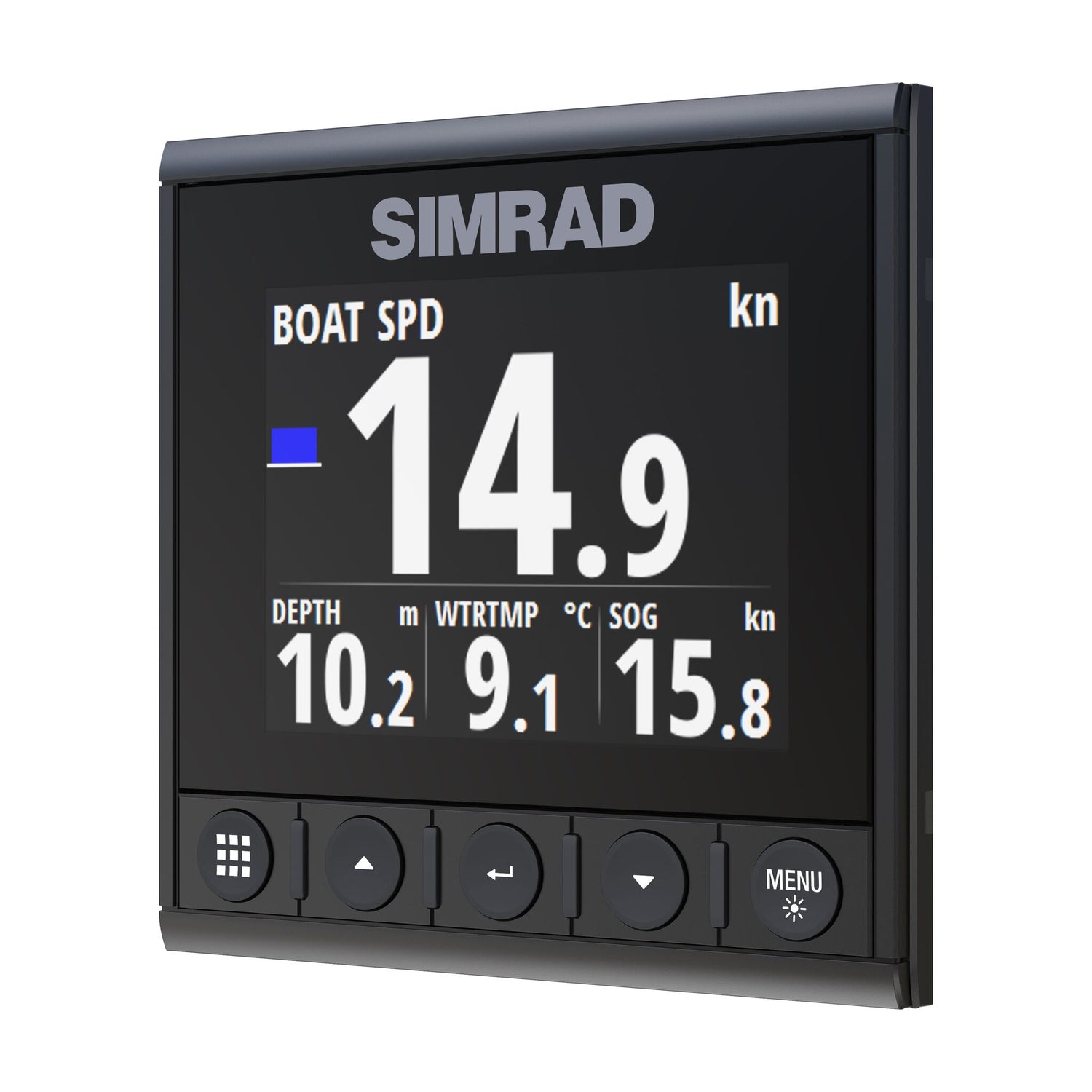 Simrad Geschwindigkeits- und Tiefenpaket IS42, Multifunktionsdisplay, transflektive LCD-Technologie, optimale Ablesbarkeit bei Sonne