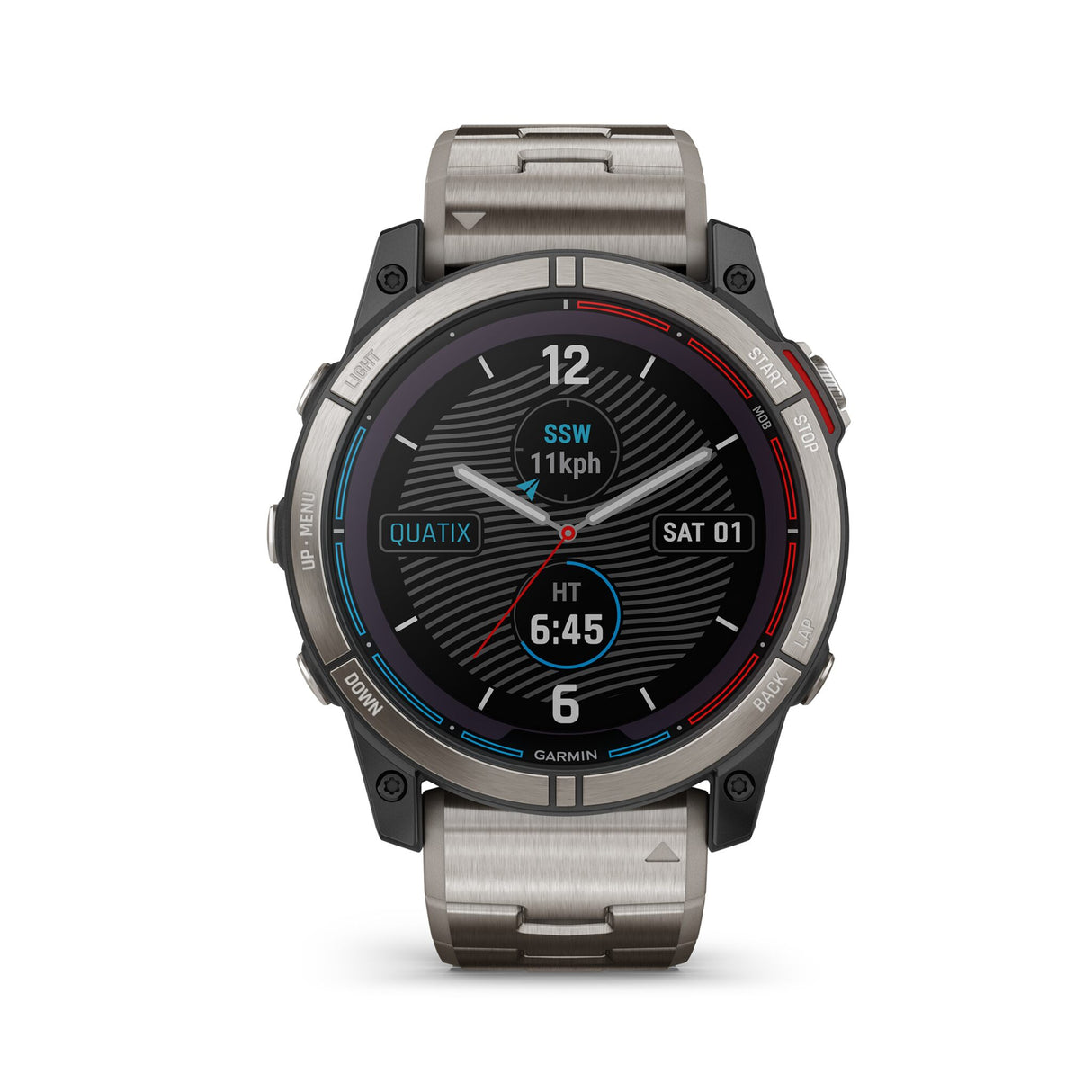 GARMIN Marine-Smartwatch Titan Solar, GPS-Uhr, kratzresistentes Power Sapphire