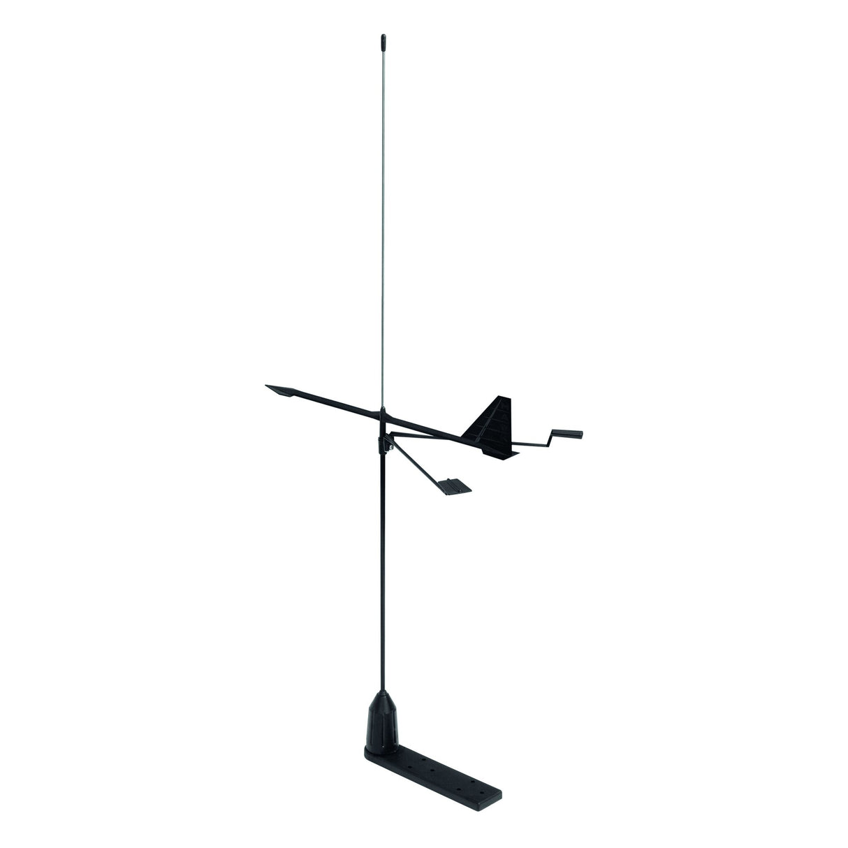 Masttop UKW Funkantenne Edelstahl 90cm mit Verklicker, Bootsantenne, inklusive 20m RG58 Kabel und PL-Stecker