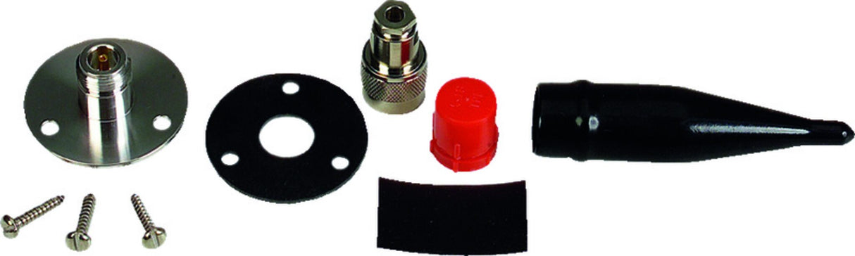Shakespeare Edelstahl Decksteckverbindung RG58-Kabel, Kabelstecker, Flansch-Ø 45 mm