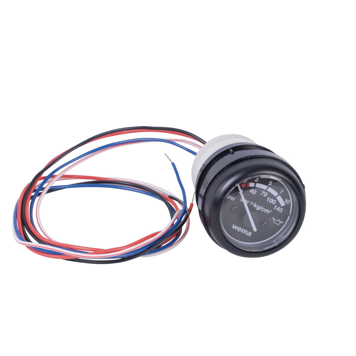 WEMA oil pressure indicator IP67 anti-fog lens, oil pressure gauge, LED lighting selectable