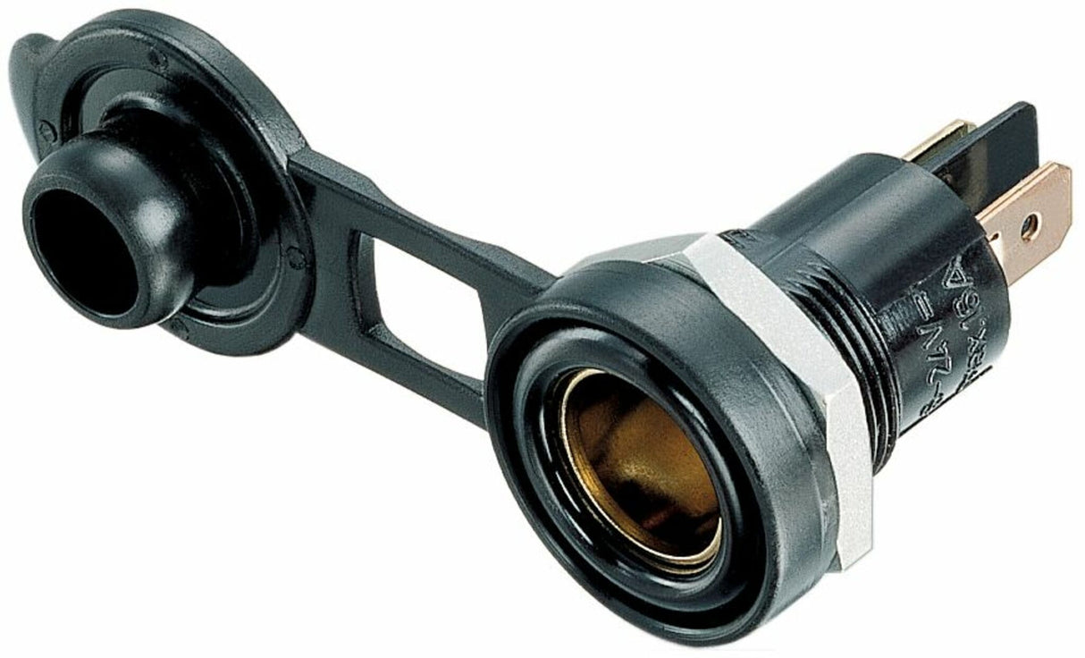 Philippi Steckdose Rund 28mm Ø, Zigarettenanzünder, 16A strombelastbar