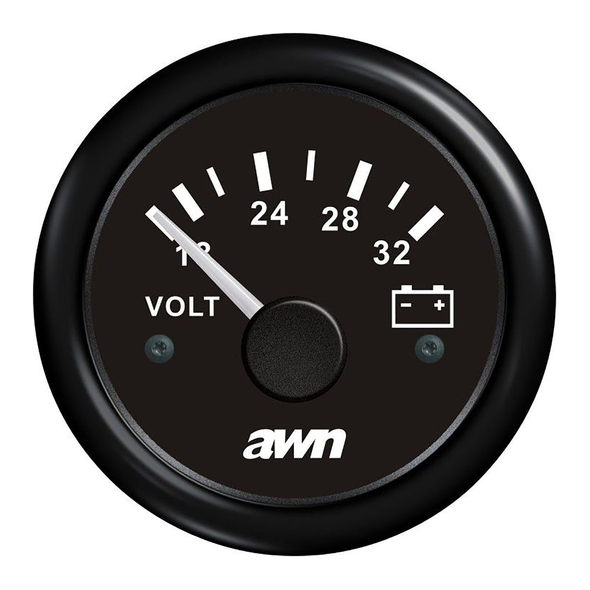 OceanTEC Voltmeter 18-32V Anzeige, Spannungsmesser, präzise Messung - schwarz oder weiß