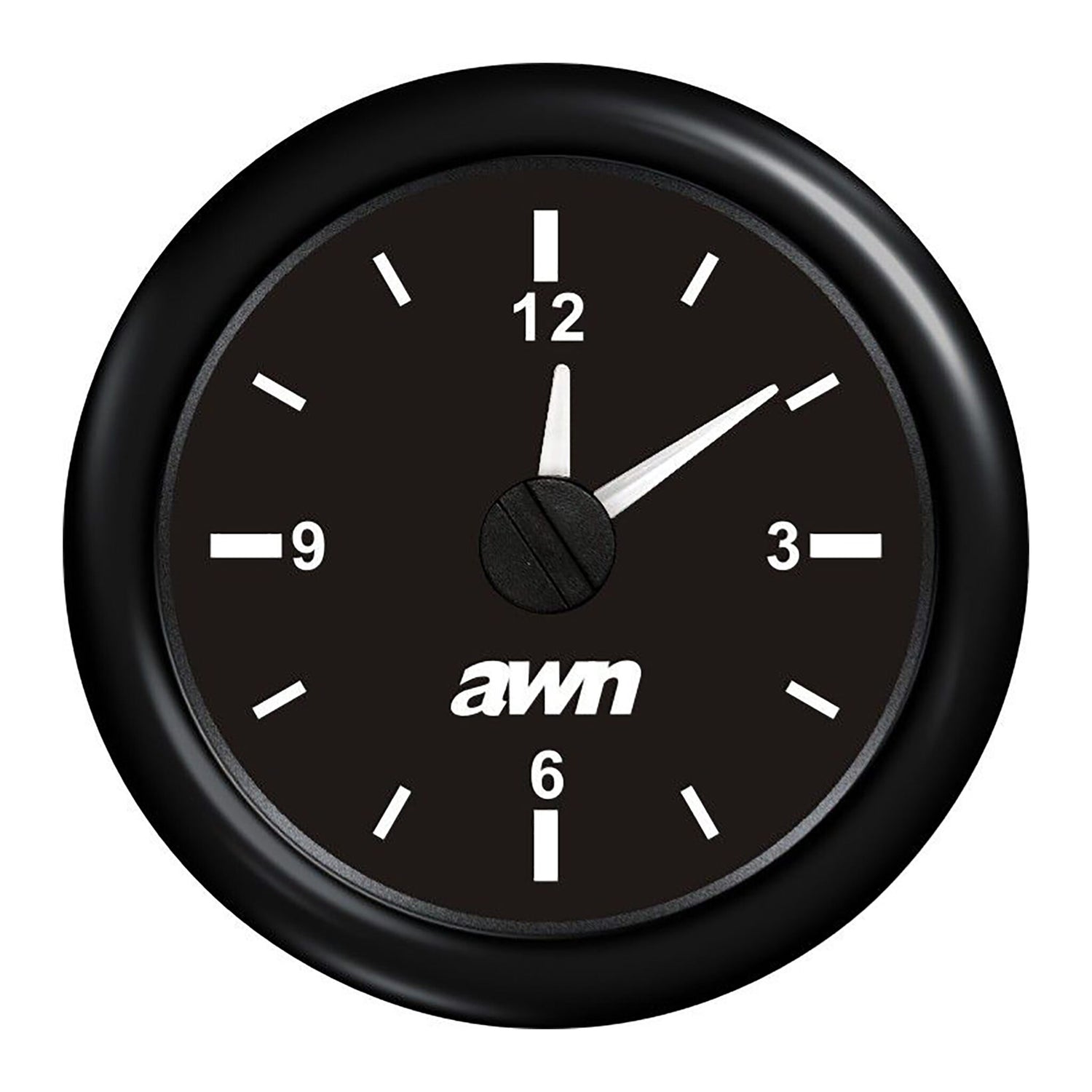 OceanTEC Uhr 52 mm Einbaudurchmesser, digitale Uhr, 12/24 V Betriebsspannung - schwarz oder weiß